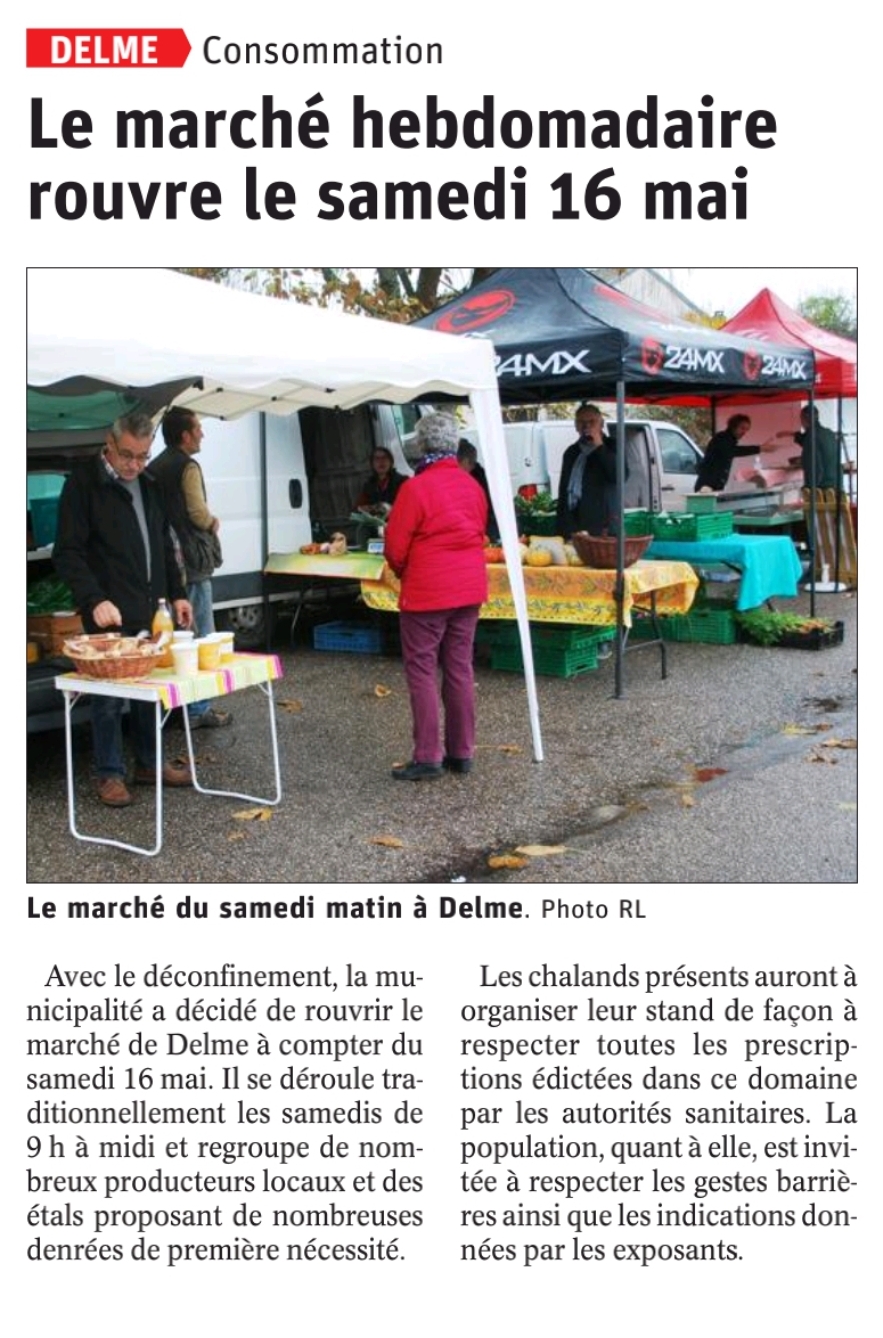 RL Reprise marché le 16 mai